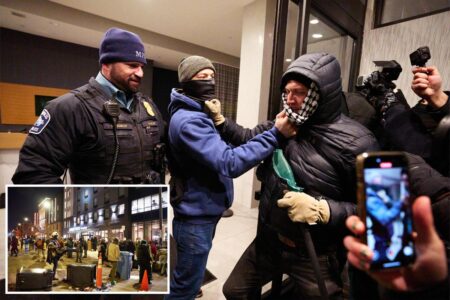 Anti-ICE protesters swarm Minnesota hotel they believe is housing fed agents