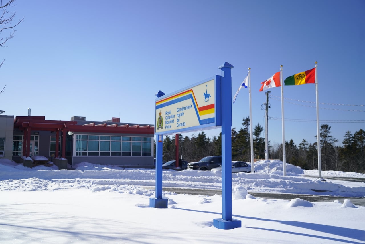 The sign of the RCMP buidling in North Preston.