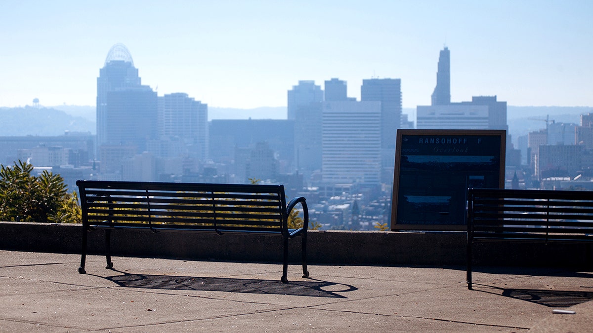 Cincinnati Downtown from Ransohoff Overlook (Bellevue Hill Park)