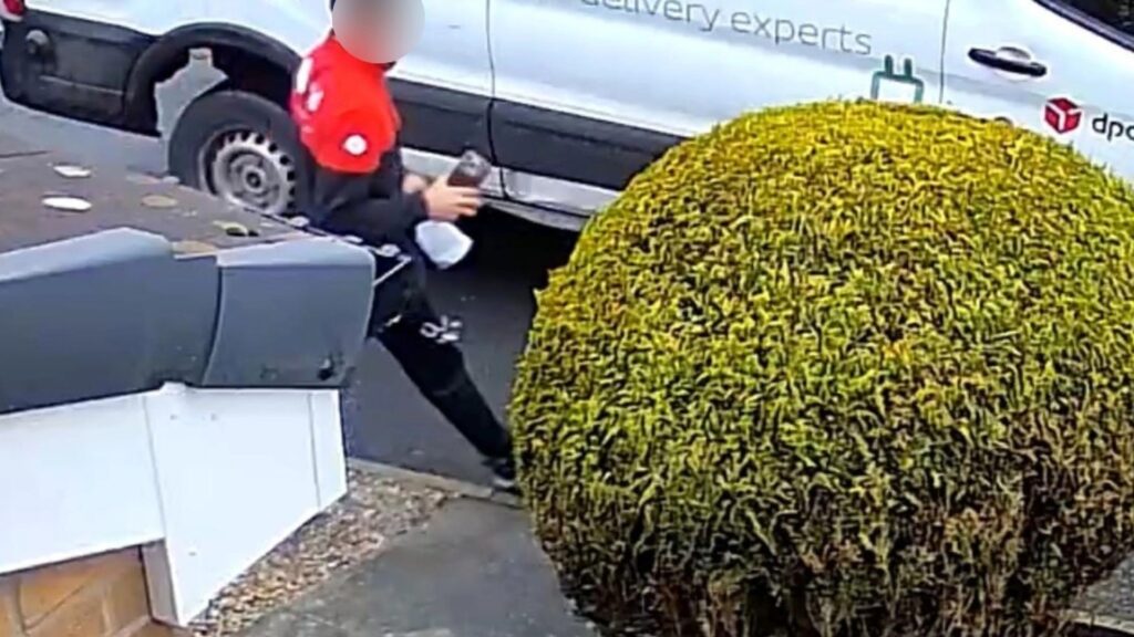 Moment DPD driver steals £1,200 iPhone after taking pic of himself delivering it