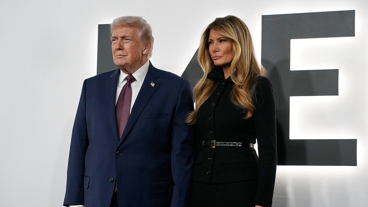 President Donald Trump and First Lady Melania Trump together at the red carpet of the "Melania" premiere.