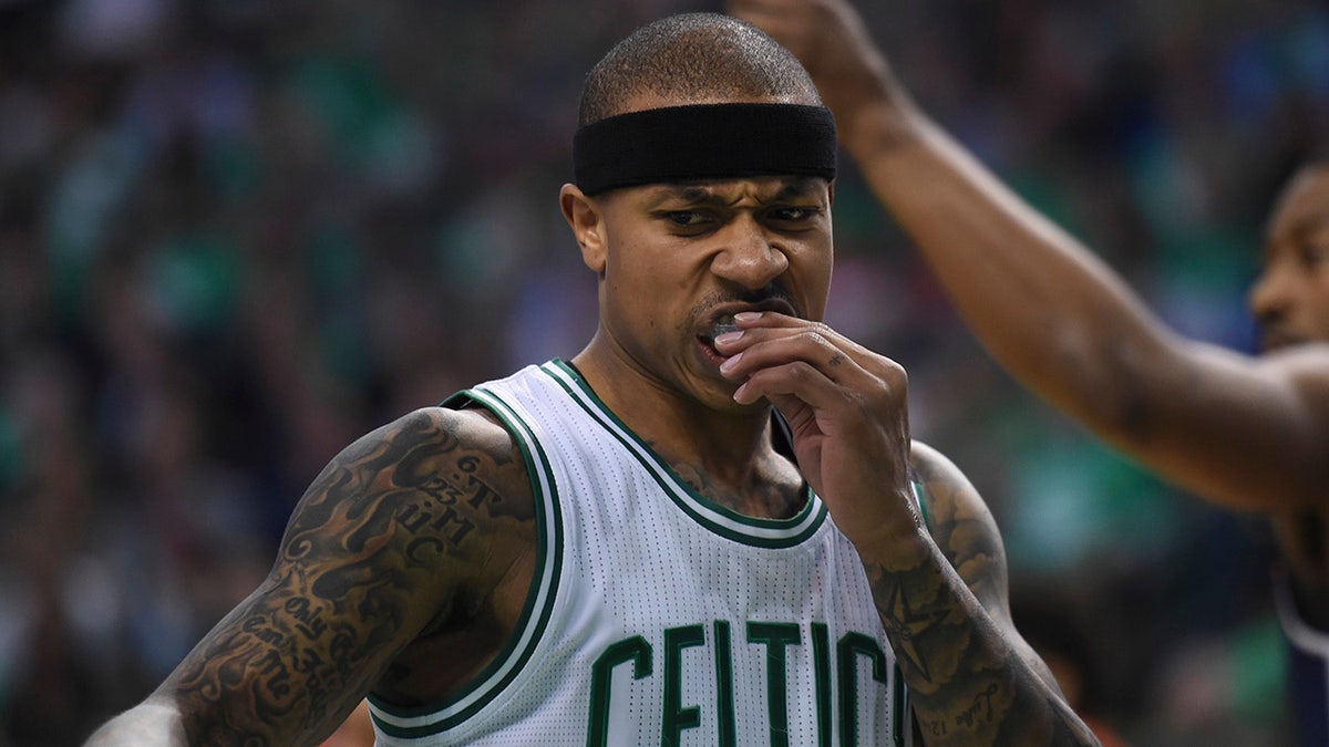 Isaiah Thomas playing for the Celtics