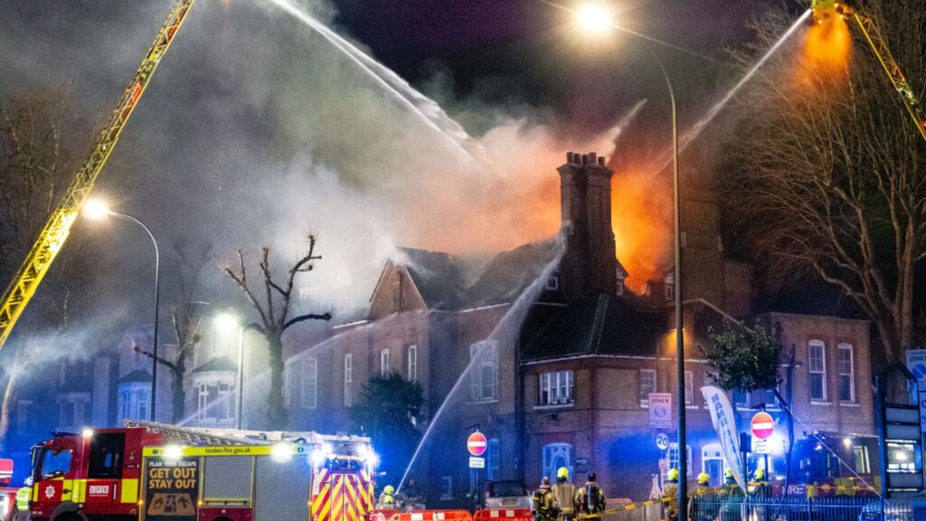 Huge fire breaks out at nursery as 60 firefighters rush to battle blaze