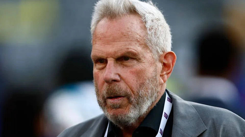 Steve Tisch attends a New York giants football match in 2023