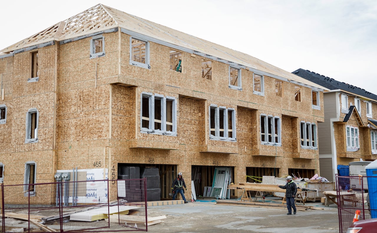 New houses under construction.