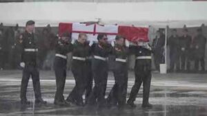 Hamilton soldier who died in Latvia honoured at repatriation ceremony as casket returns to Canada