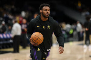 Lakers G Bronny James reportedly ruled out for Sunday’s game with Knicks due to left leg soreness
