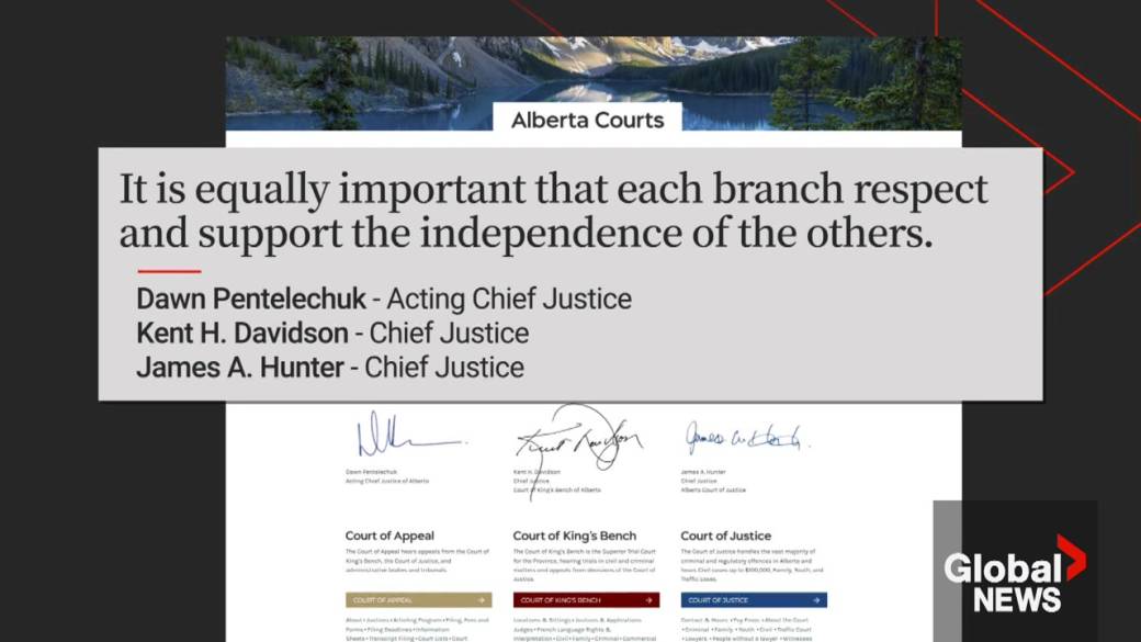 Click to play video: 'Alberta judges make a statement about judicial independence after premier said she wants to ‘direct’ them'