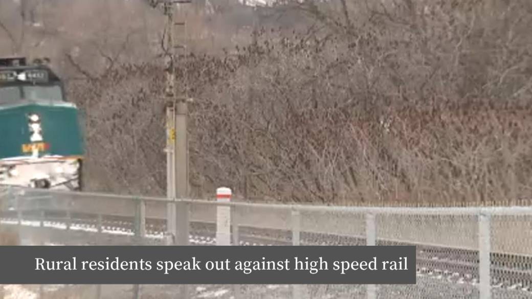 Click to play video: 'Rural residents speak out against high speed rail'