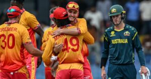 Zimbabwe pull off huge shock to beat Australia at T20 World Cup
