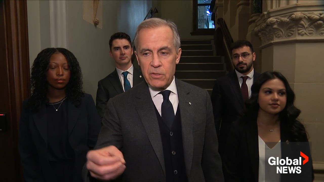 Click to play video: 'Carney responds to Trump’s 100% tariff threat, says China deal consistent with CUSMA'