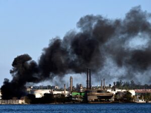 Fire at Havana oil refinery as Cuba’s fuel crisis deepens
