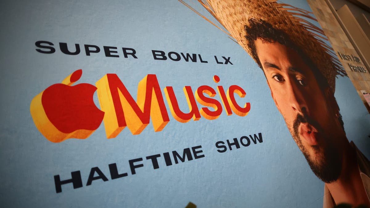 Advertisement for Bad Bunny's Super Bowl halftime performance