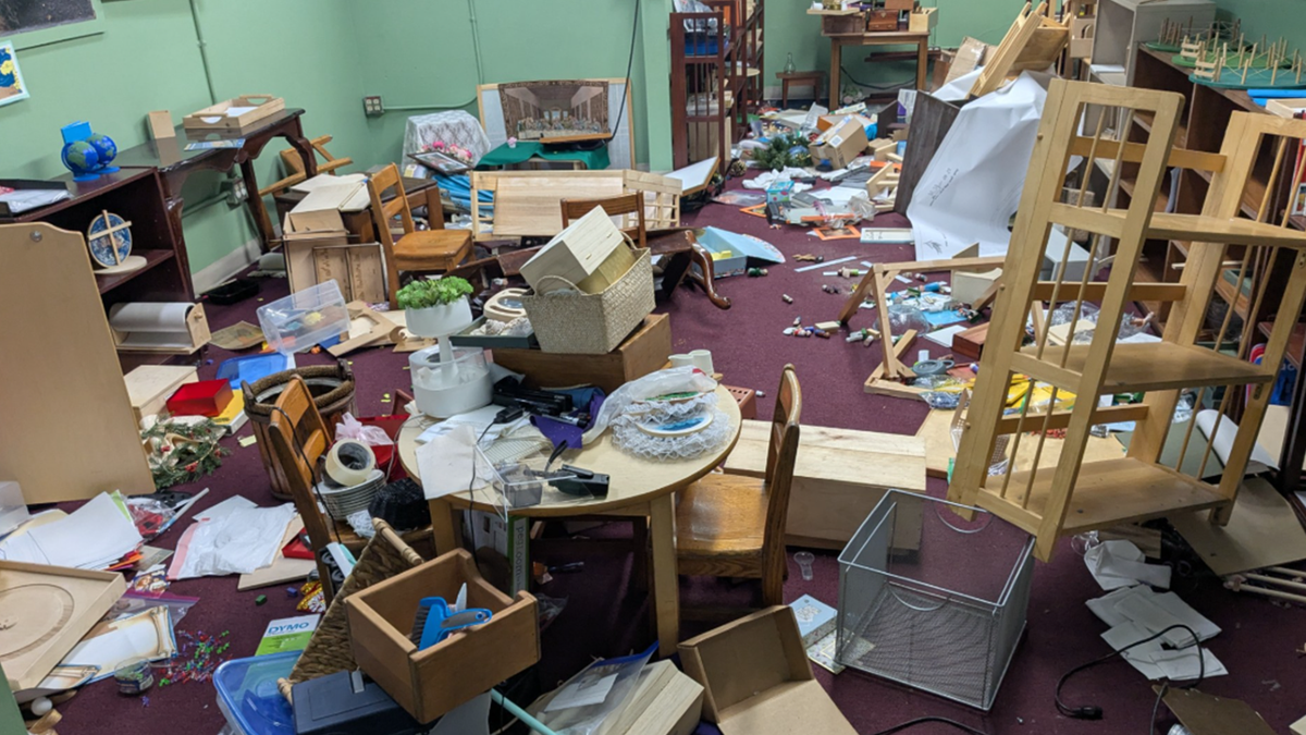 A California Catholic school was vandalized.