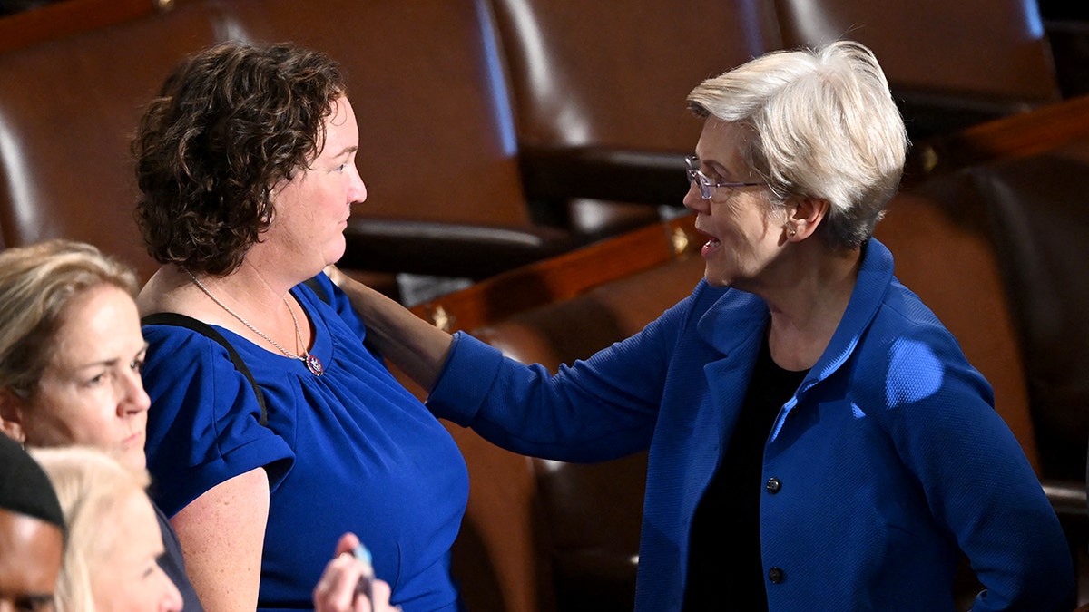 Rep. Katie Porter and Sen. Elizabeth Warren in 2023