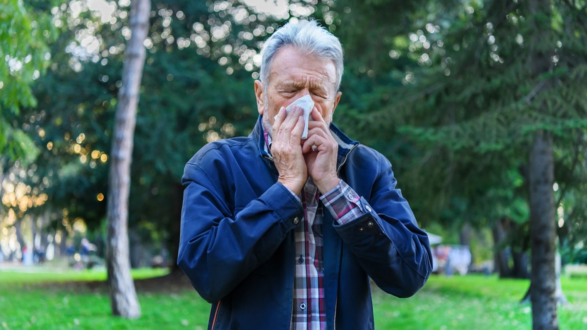 Man with allergies