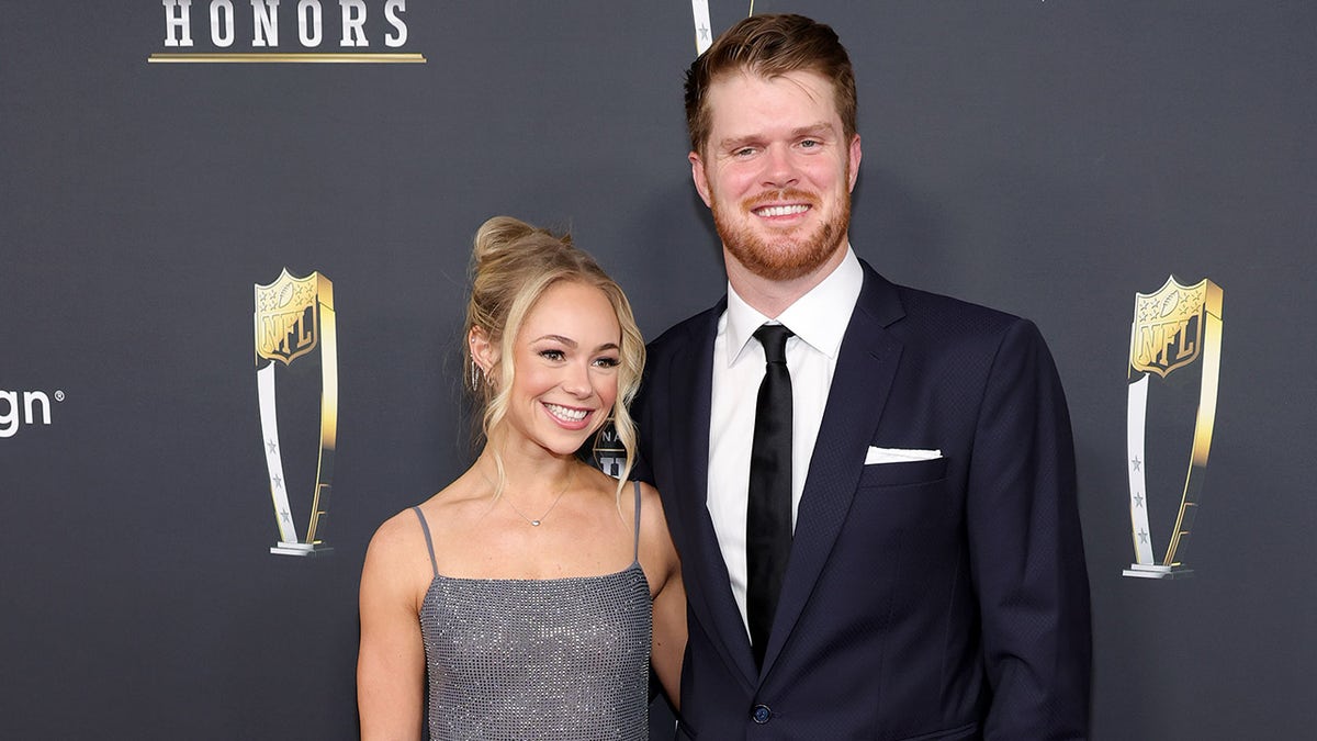 Sam Darnold and Katie Hoofnagle pose