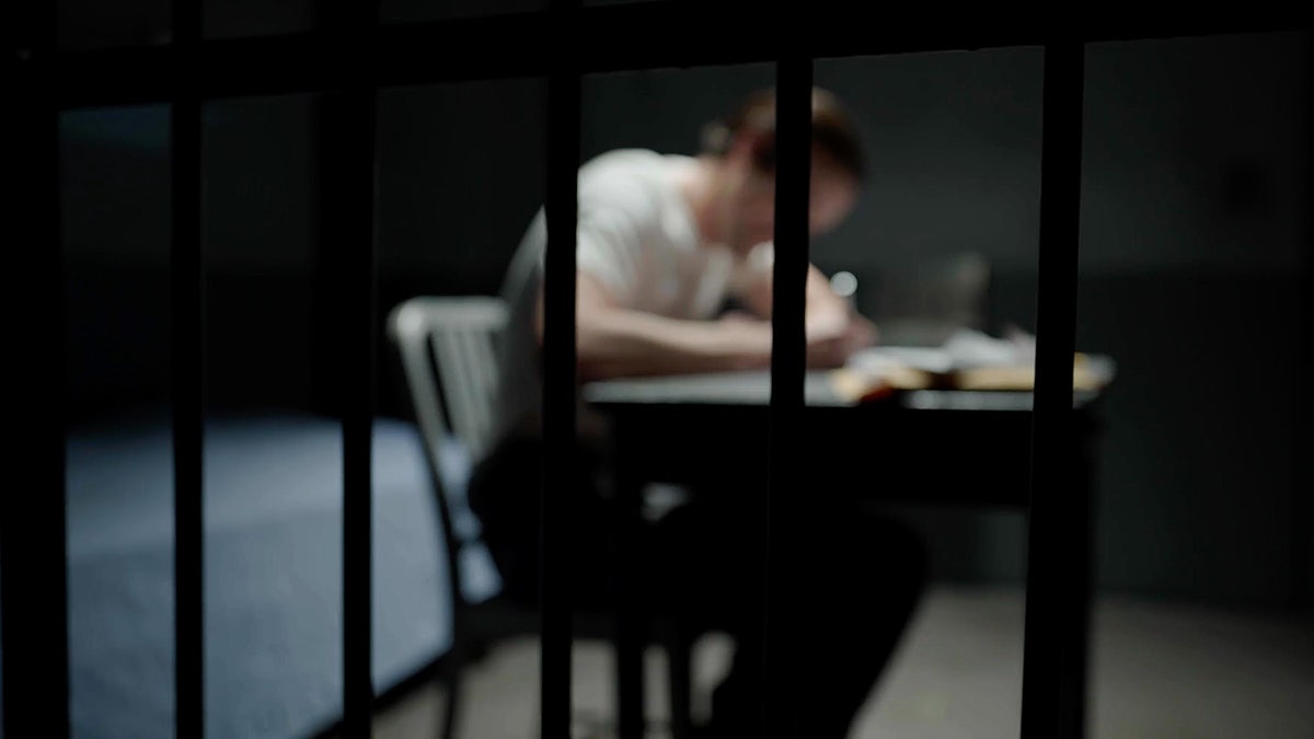 An illustration of Ted Bundy writing letters from prison.