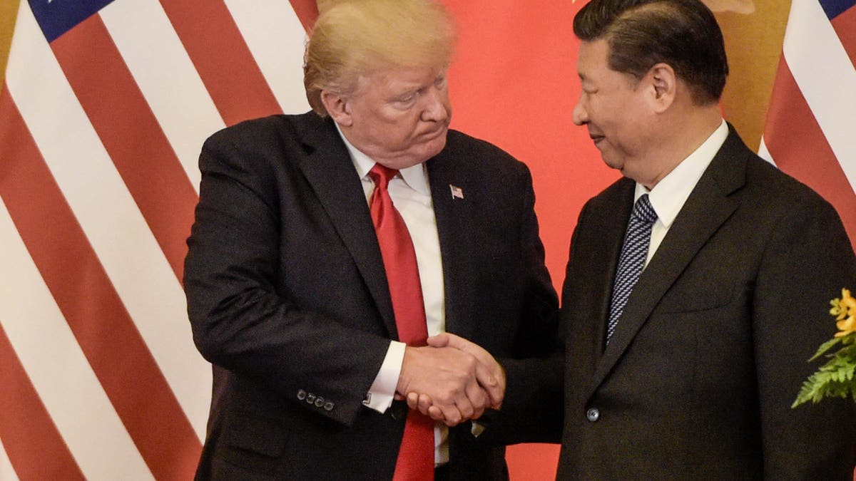 Trump with Xi Jinping.