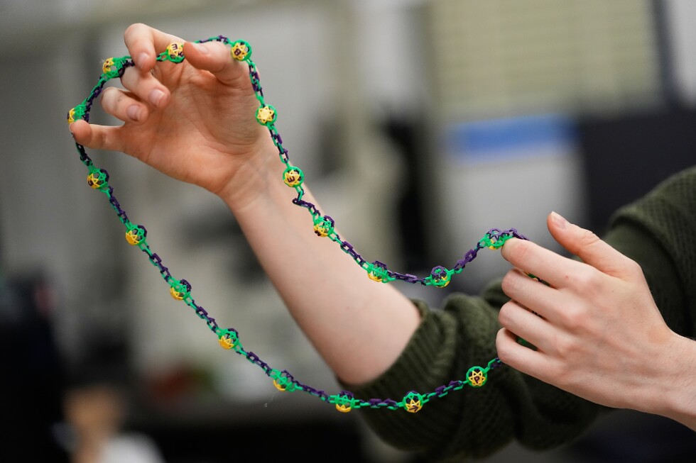 New biodegradable beads aim to add a green touch to New Orleans Mardi Gras