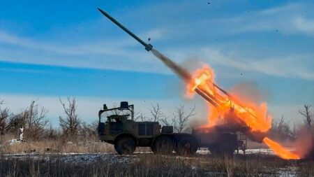 Russia fires barrage of missiles at Ukraine hitting transport network
