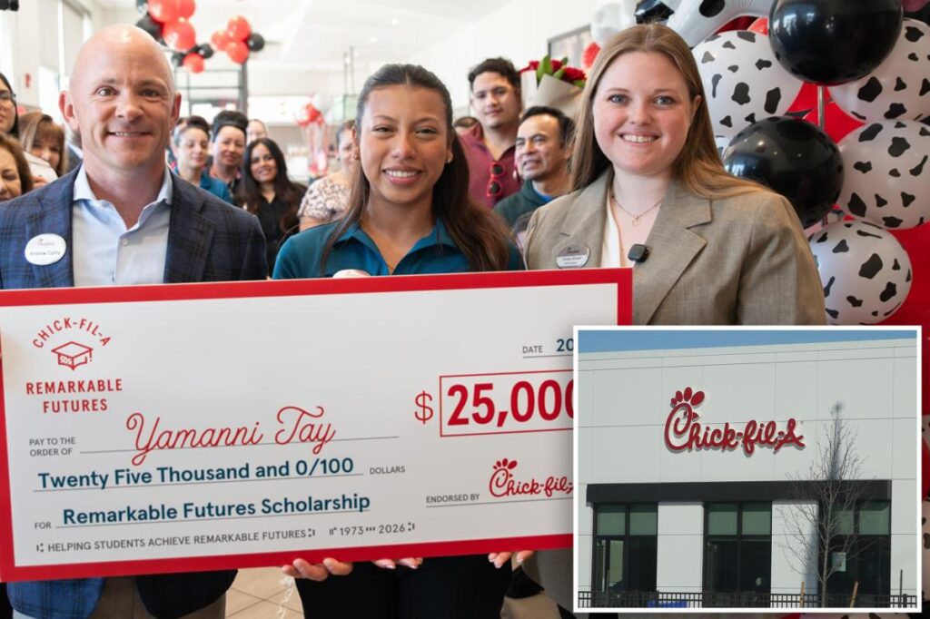 NJ Chick-fil-A employee surprised by CEO with $25K scholarship check