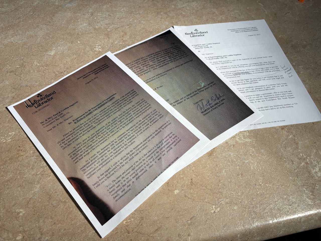 Three pages of documents.