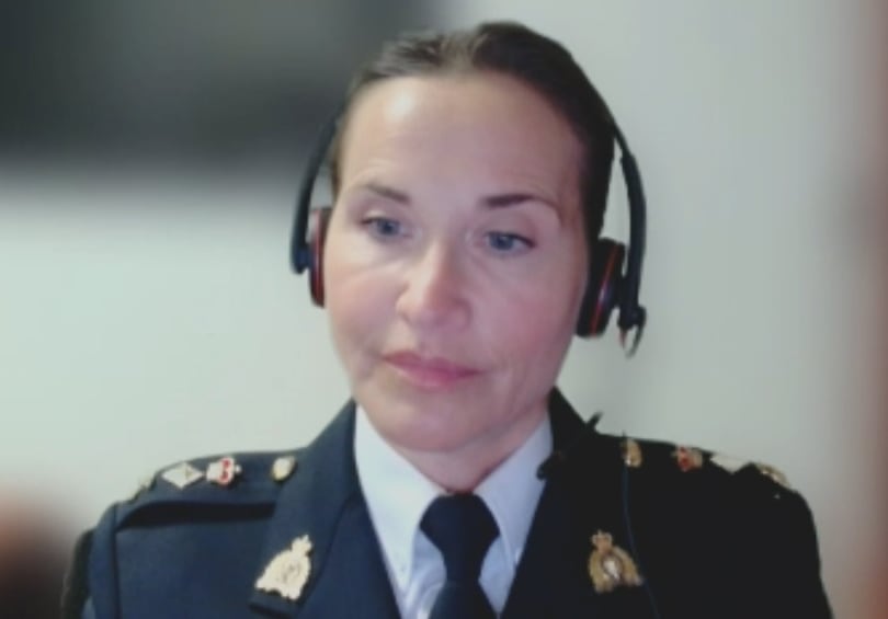 A woman on a zoom call