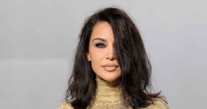 Kim Kardashian Rocks Blue Colored Contacts at 2026 Vanity Fair Oscars Afterparty