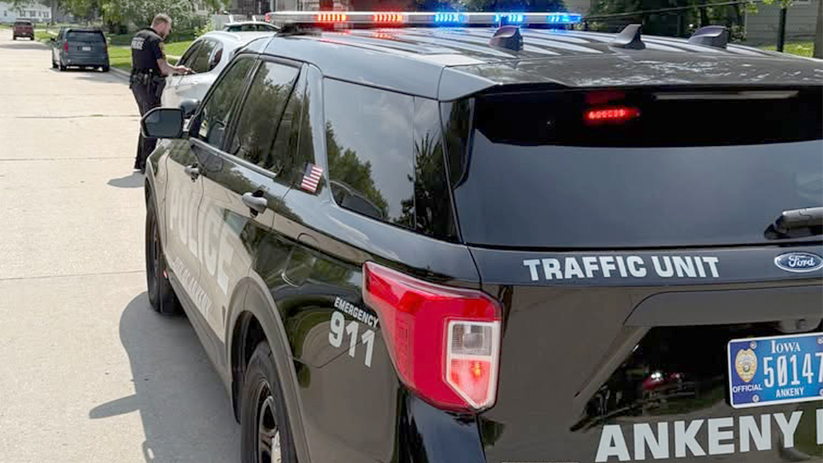 Police car in Ankeny, Iowa