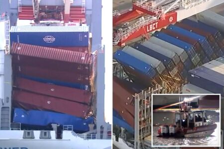 ‘Precarious’ situation as damaged shipping containers arrive at Port of Long Beach