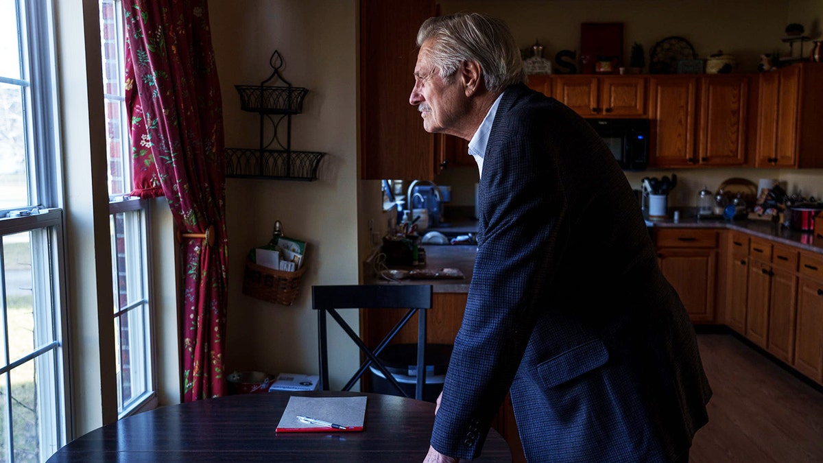 Larry Sells looking out the window while talking about the Sarah Jo Pender case.