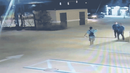 Ax-wielding suspect subdued by teen military recruit’s MMA takedown in car wash clash caught on video