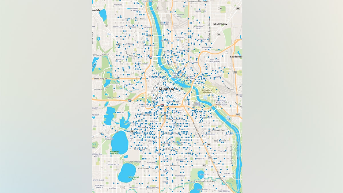 MN auto theft map