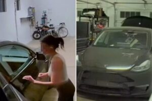 Woman vandalizes ex-boyfriend’s Tesla in ‘petty’ act after bad split