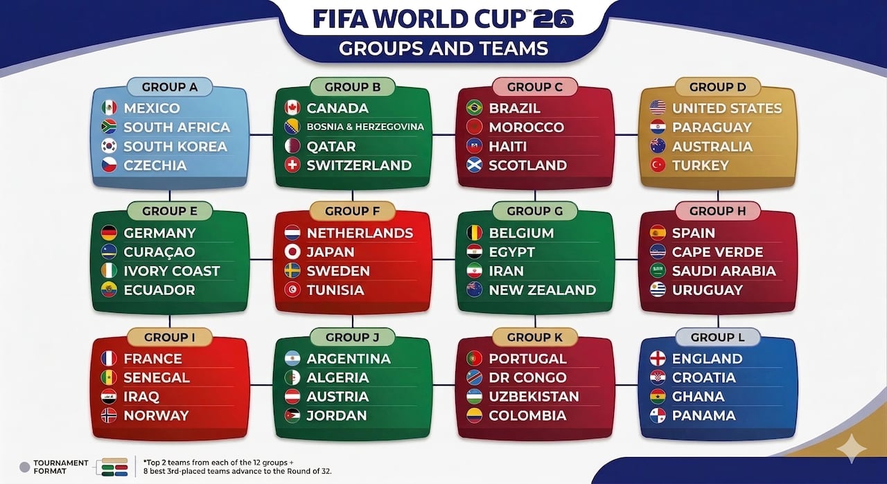World Cup groups.