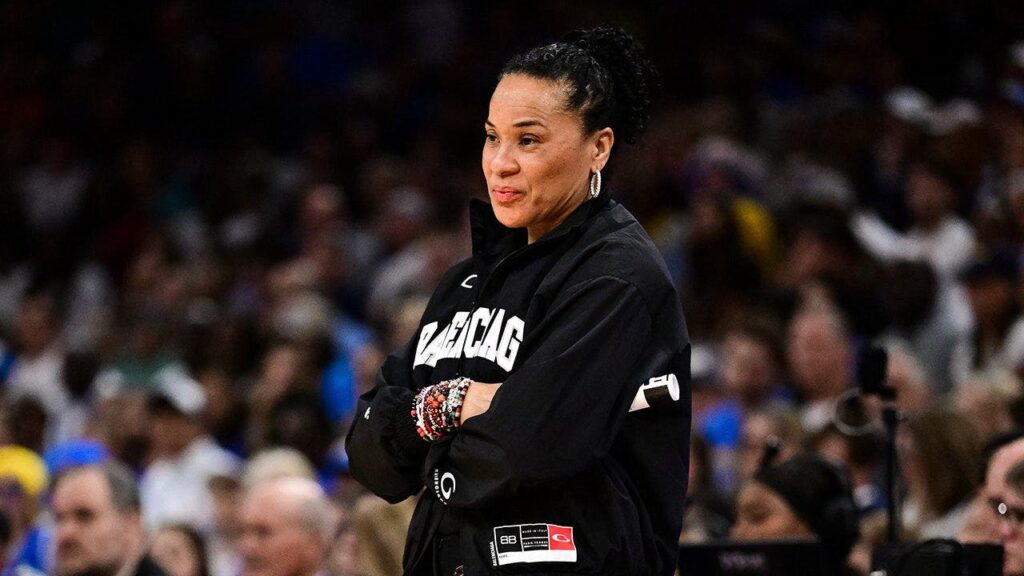 Dawn Staley gives classy answer after Geno Auriemma question following national title loss: ‘It’s UCLA’s day’