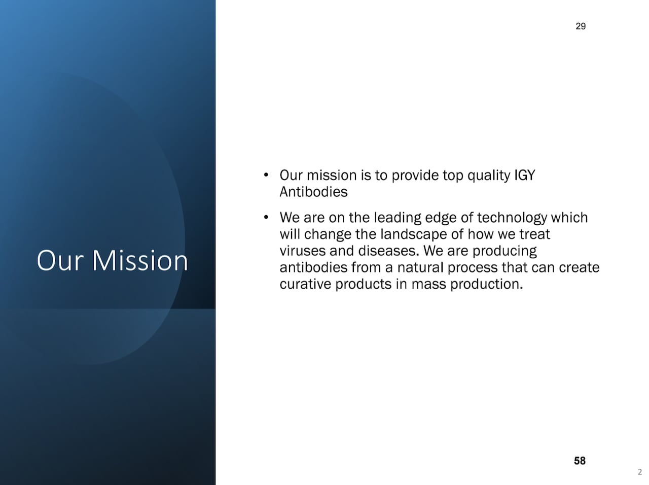 Struthio Bioscience’s mission statement in the company's December 2024 business plan