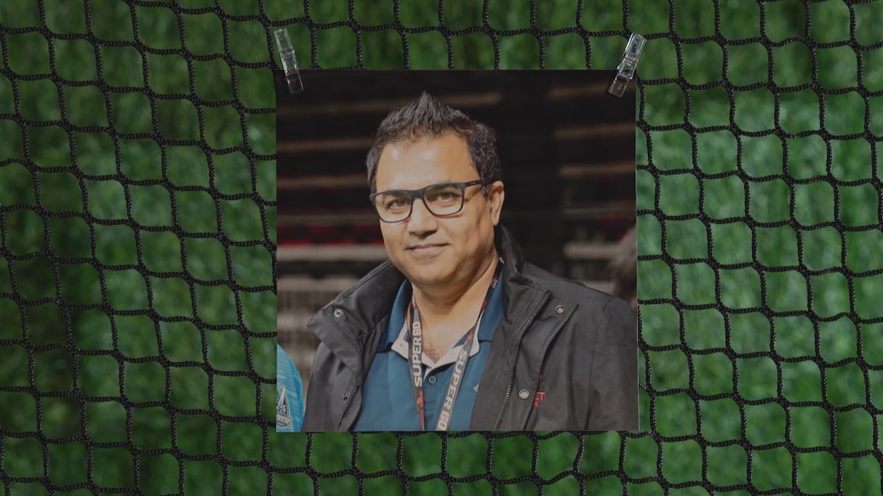 The former CEO of Cricket Canada, Salman Khan wearing glasses poses for a photo.