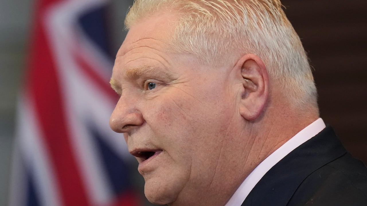 See an image of Ontario Premier Doug Ford in profile