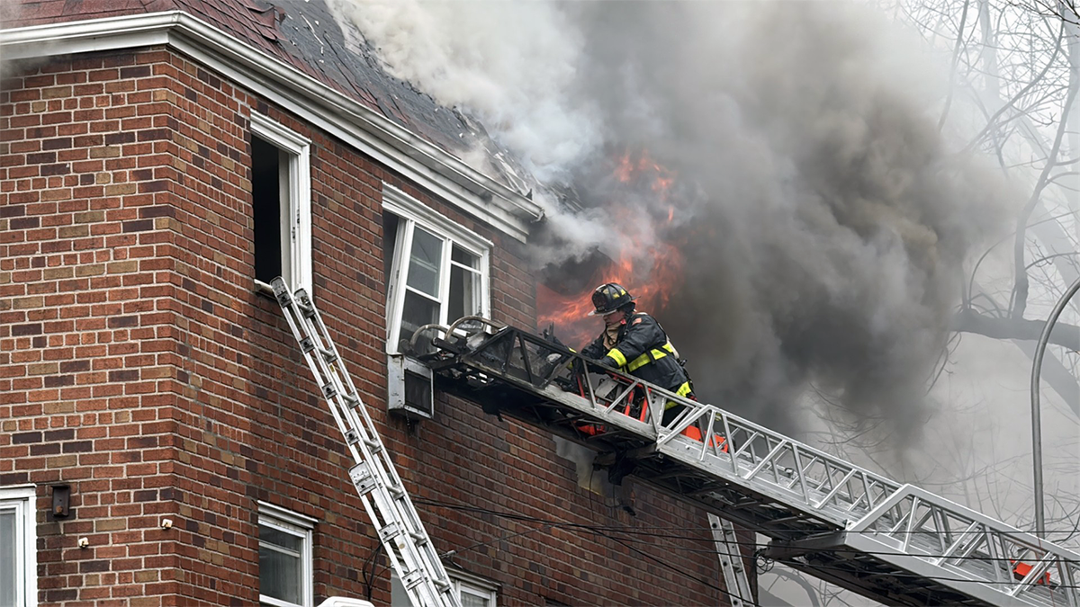 FDNY firefighters were seen battling the New York City blaze on March, 16, 2026.