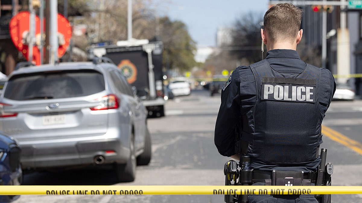 Police officer at Austin, Texas Shooting scene