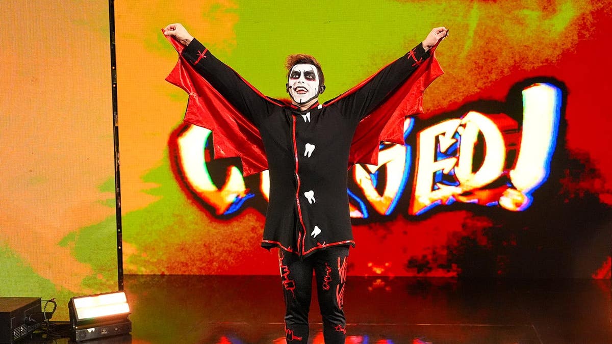 Danhausen entering the wrestling ring at Golden 1 Center in Sacramento