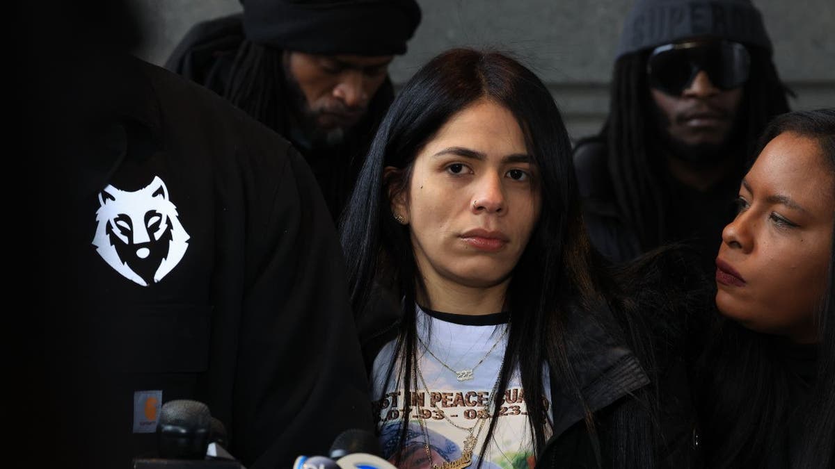 Eric Duprey’s partner Pearl Velez attends NYPD Sgt. Erik Duran’s arraignment in Bronx court.