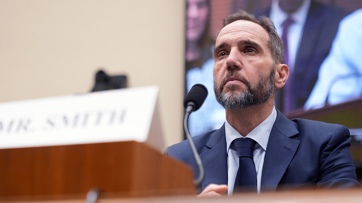 Jack Smith waiting to testify before the House Judiciary Committee at the Capitol in Washington