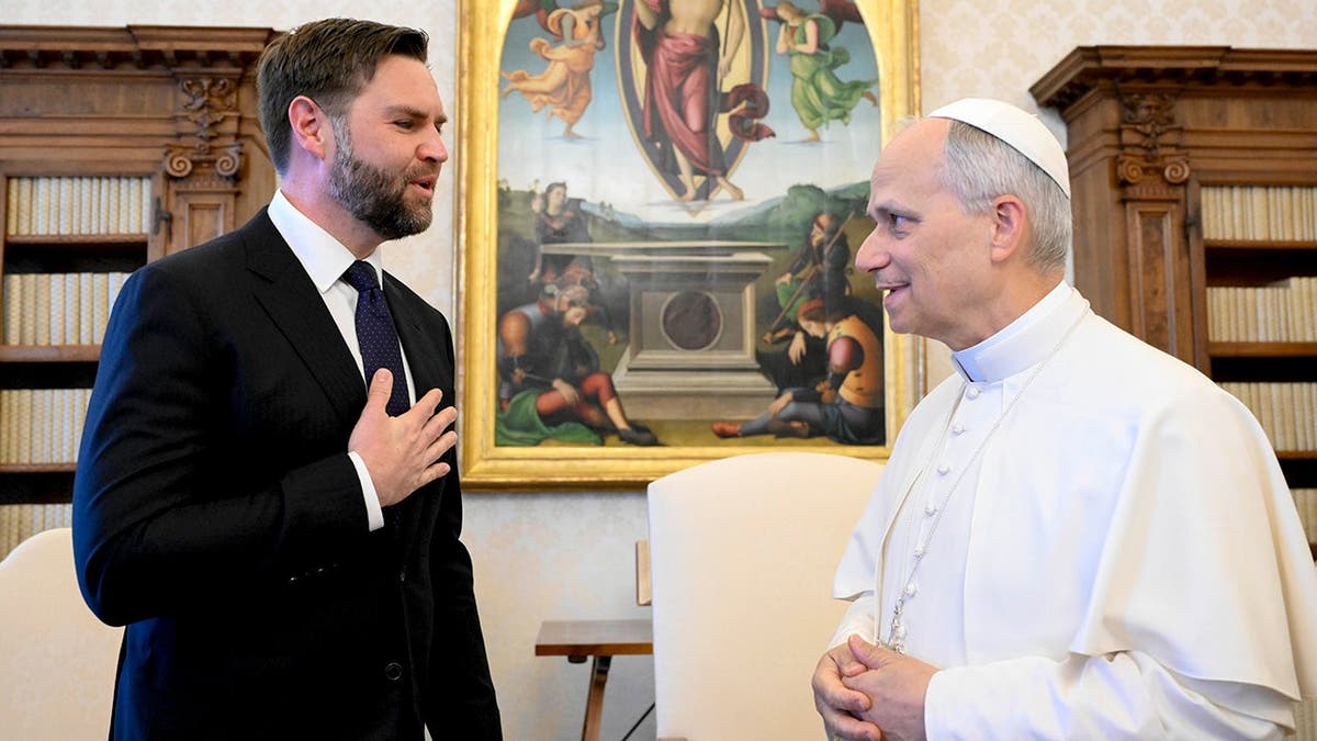 Pope Leo XIV meets with Vice President JD Vance in the Vatican.