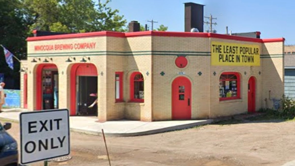 Minocqua Brewing Company shown from Google Earth