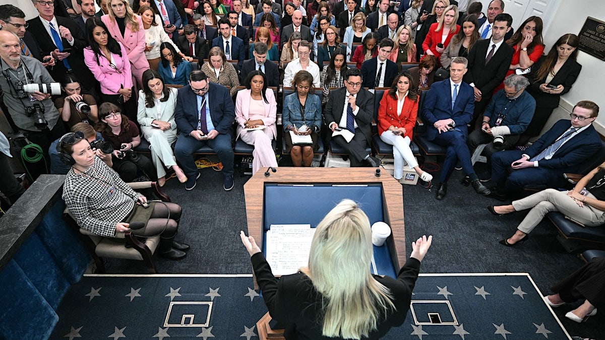 white house press corps at the daily press briefing