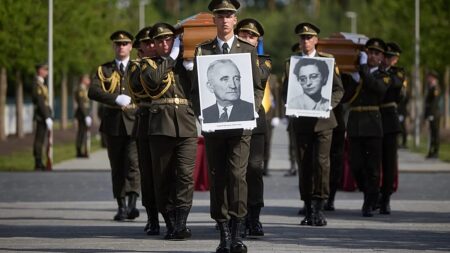 Ukraine reburies remains of divisive nationalist World War II leader