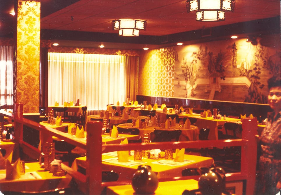 A photo shows a restaurant interior back in 1979.